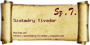 Szatmáry Tivadar névjegykártya