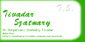 tivadar szatmary business card