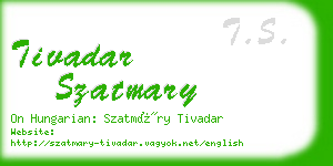 tivadar szatmary business card